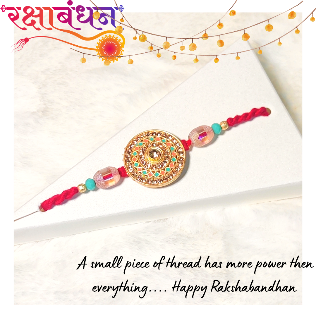 Crystal Beads Rakhi