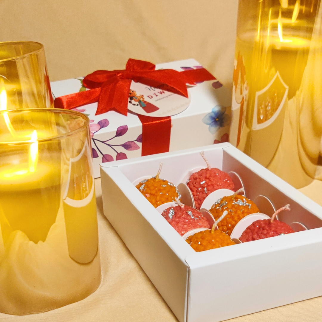 Motichoor laddoo candles - pack of 6