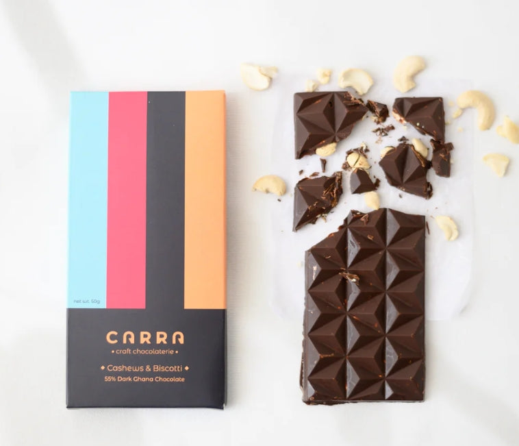 Cashew & Biscotti Vegan Chocolate 50g