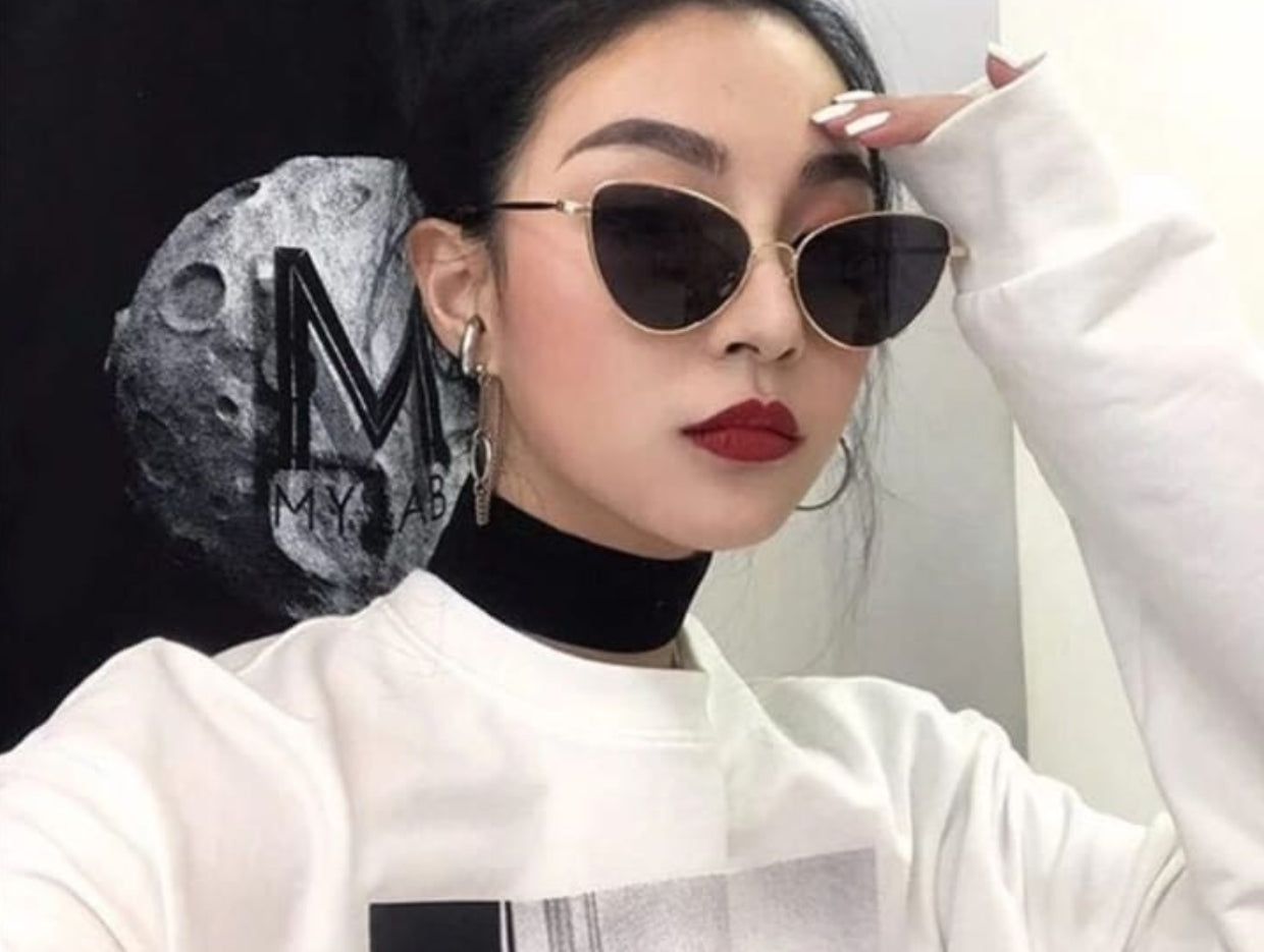 Black Cateye Unisex Sunglasses