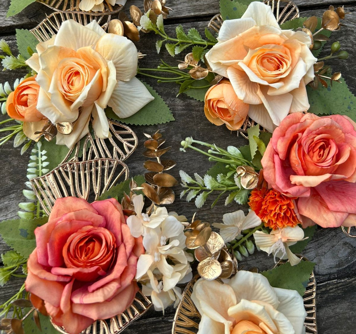 Cream/Orange Flower bunch