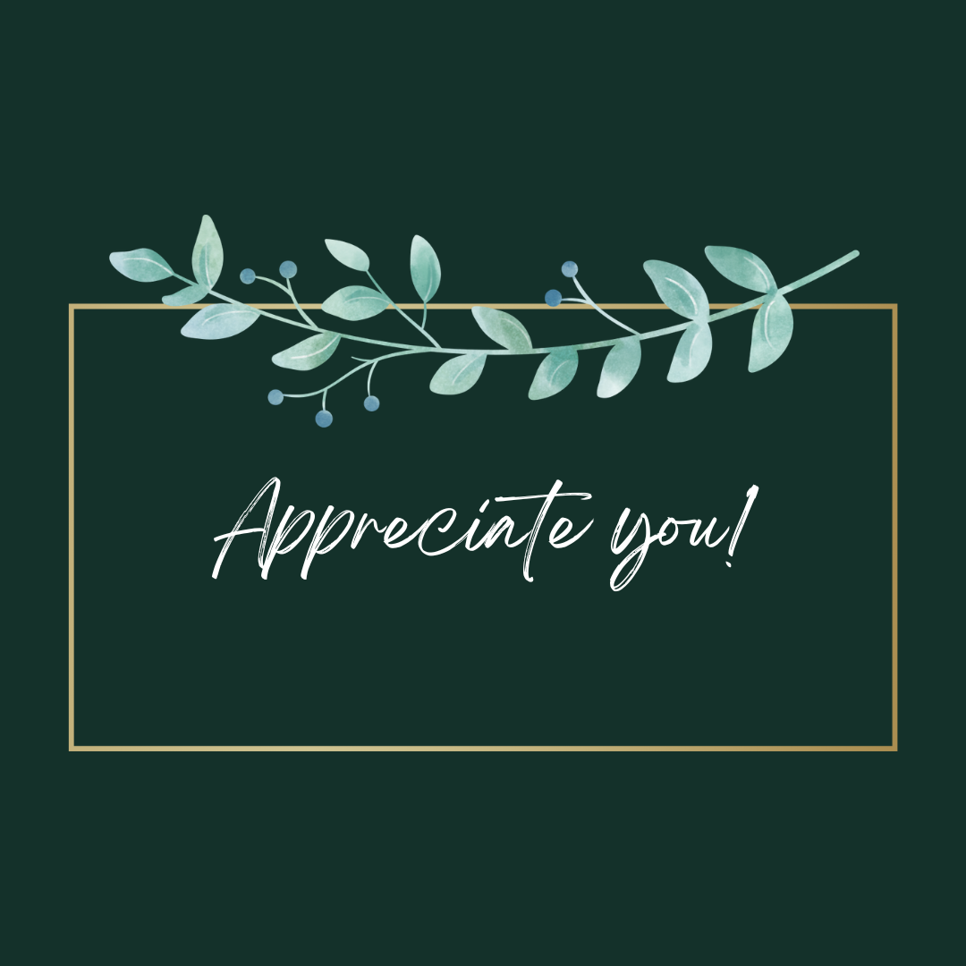 Appreciate you