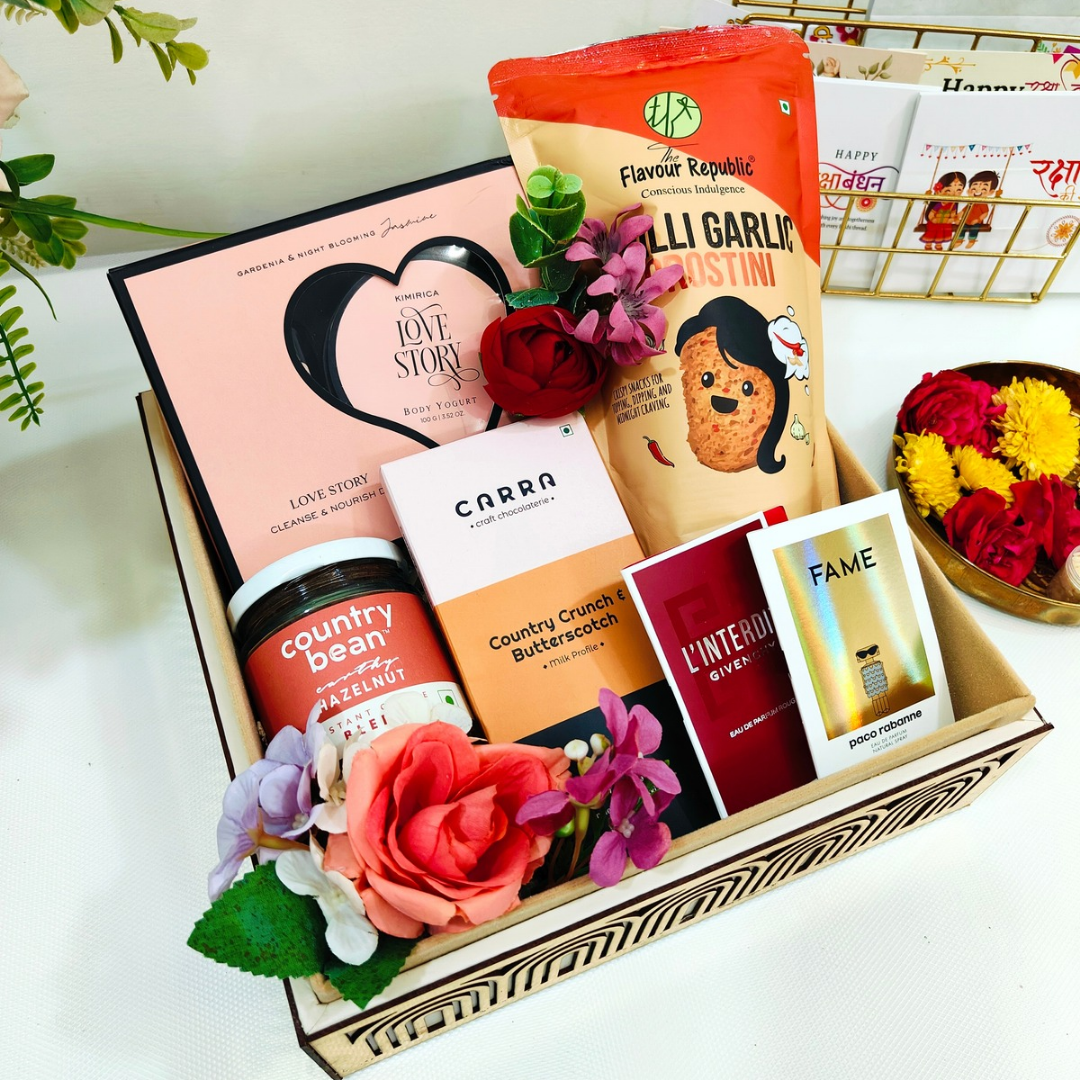Elegant Bhaiya Bhabhi Rakhi Gift hamper