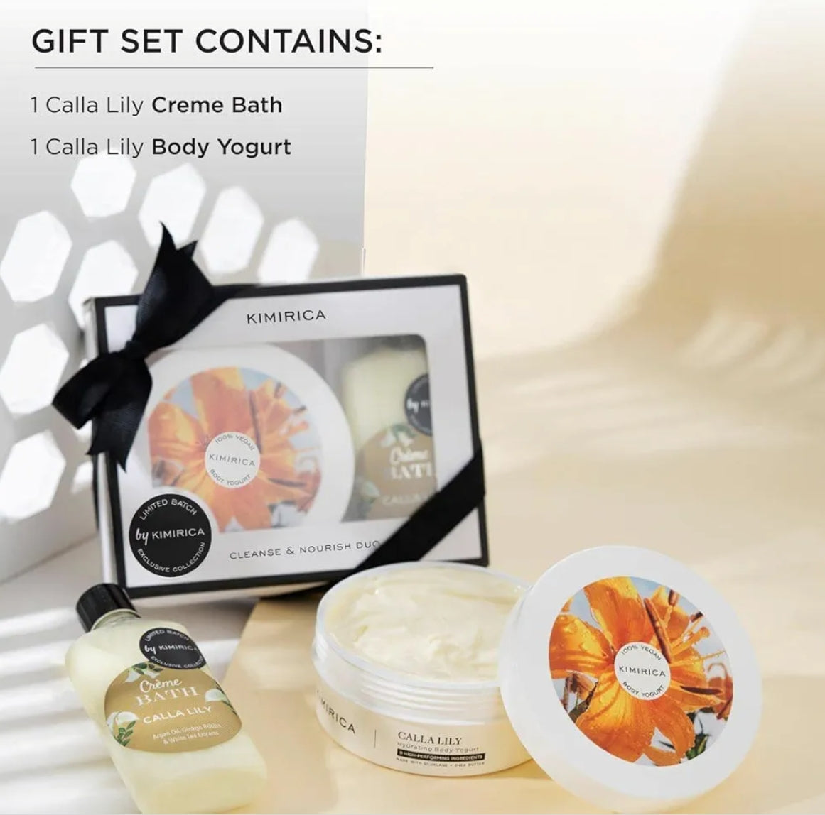 Kimirica Cally Lily Duo Gift set - Body Yogurt & Cream Bath Body Wash