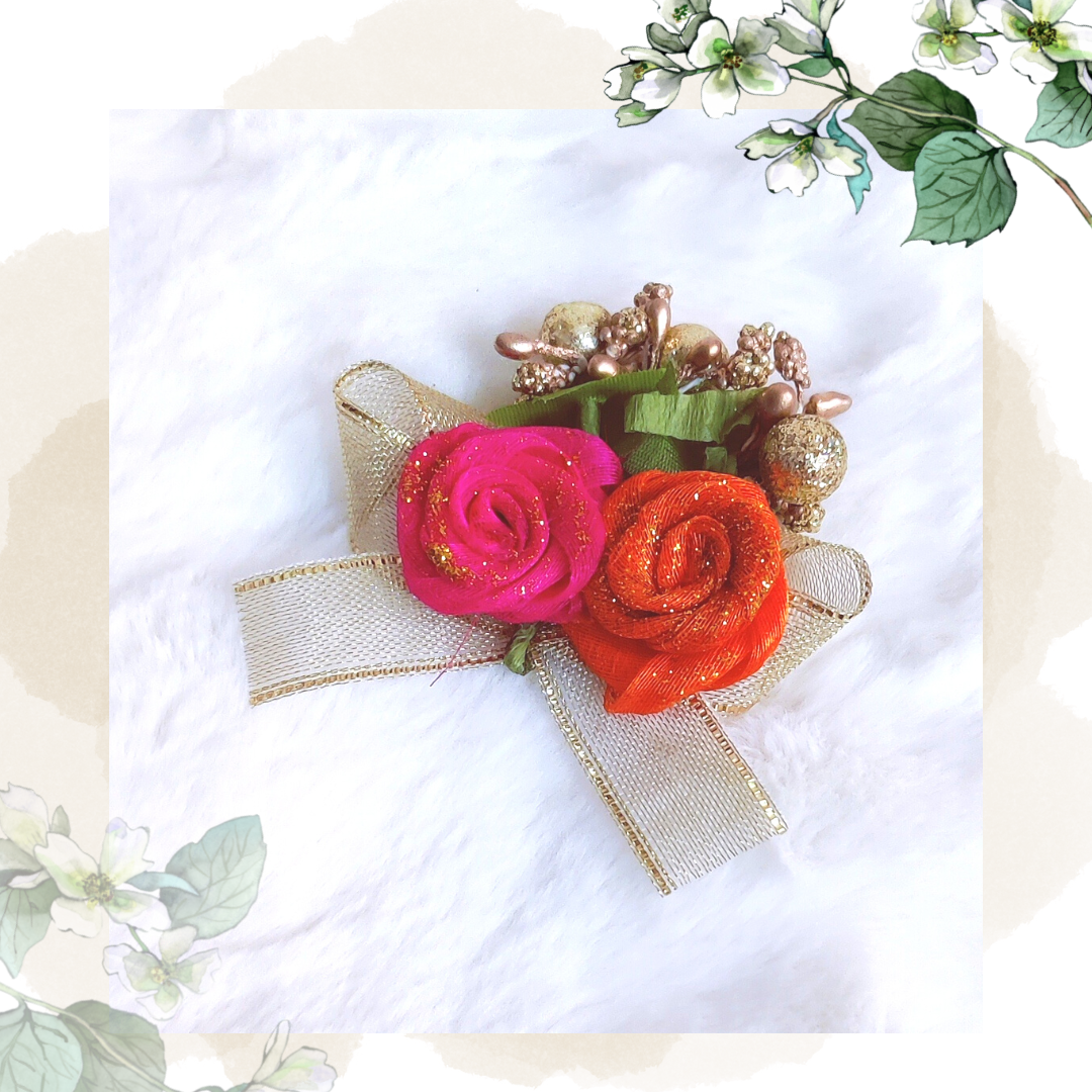 Flower bunch - pink & orange