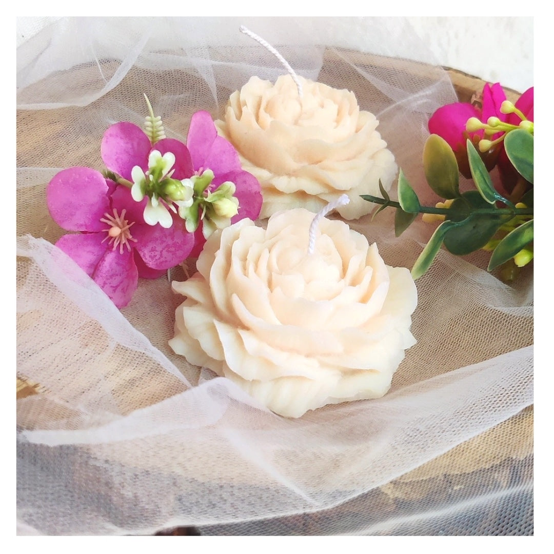 Peony flower candle - 1