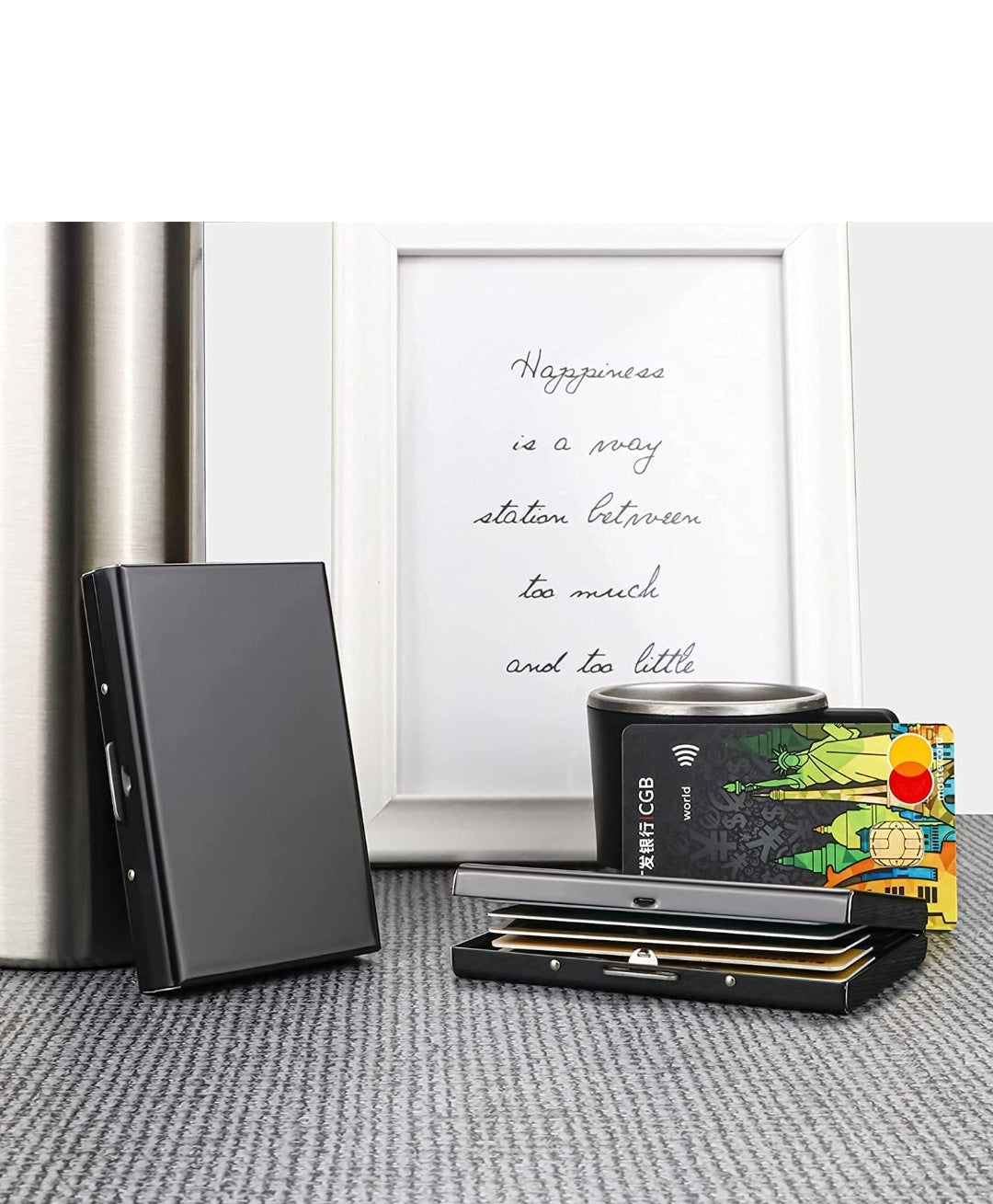 Black Metallic Card holder