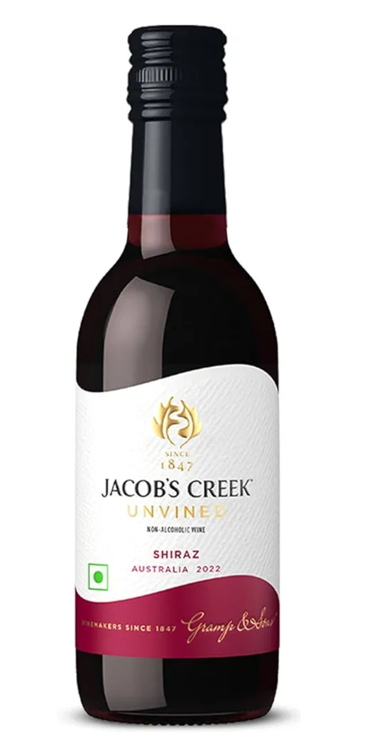 Jacob’s Creek UNVINED Shiraz Non Alcoholic Wine, 187 Ml