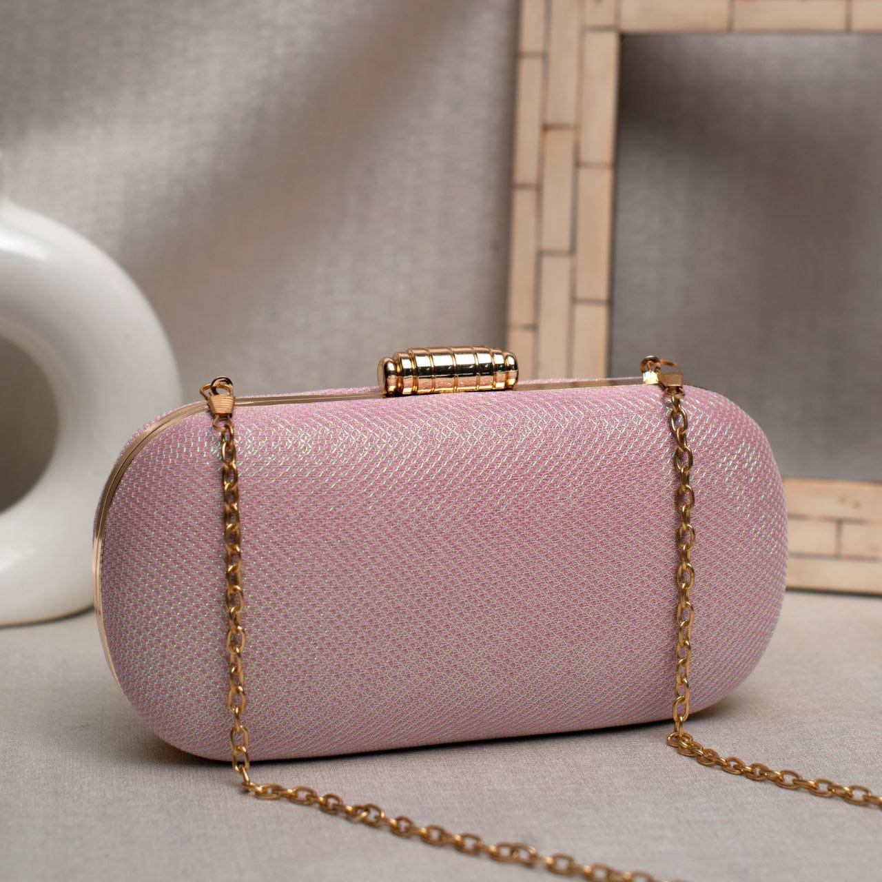 Designer Party Clutch - Pink