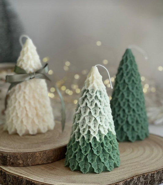 Christmas pine tree candle - 1