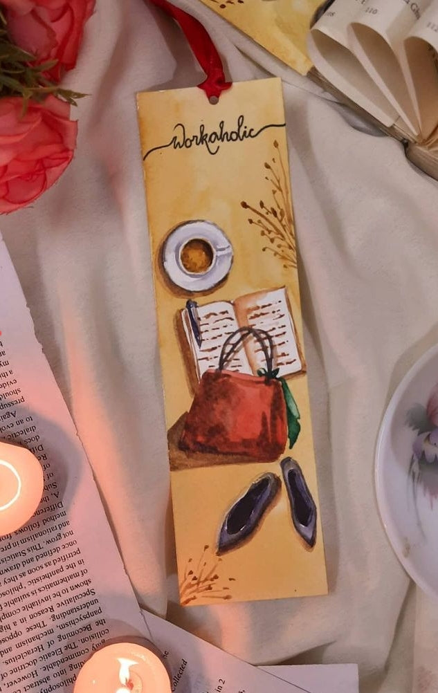 Bookmark hand-painted - Corporate girl