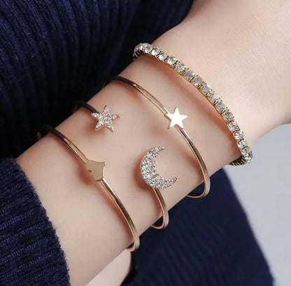 Moon star rose gold Bracelets