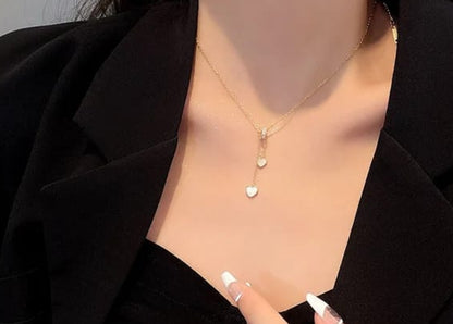 White Hearts Necklace