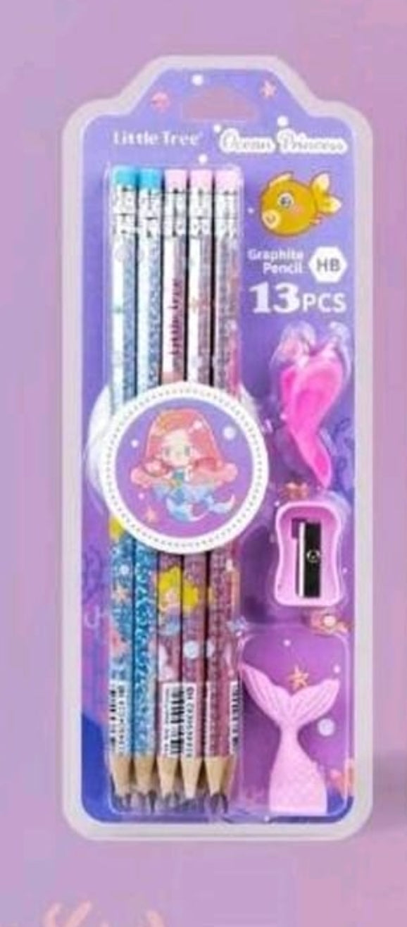 Pencil set - Mermaid theme