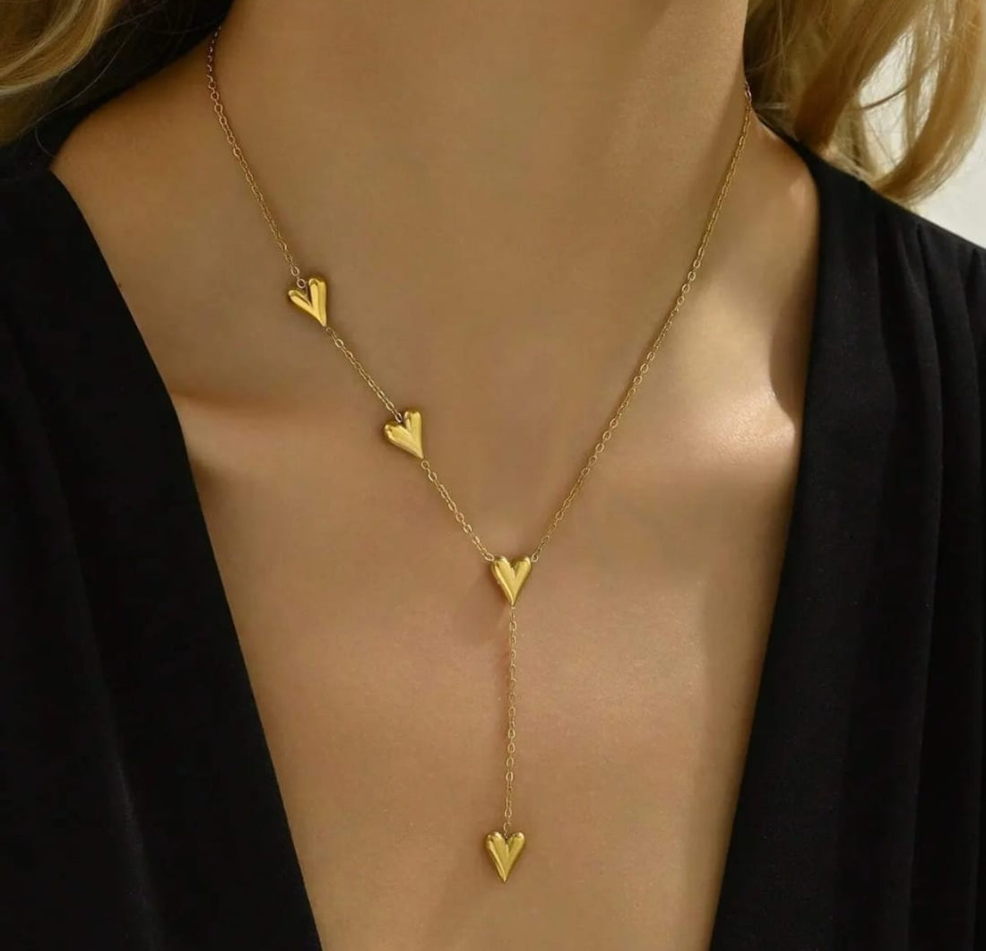 Four Hearts Long Neckchain