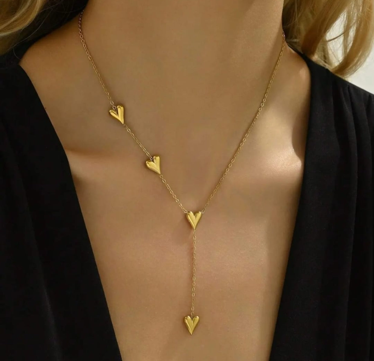 Four Hearts Long Neckchain