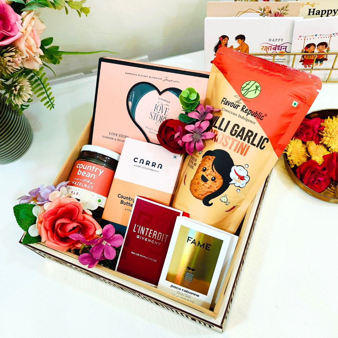 Elegant Bhaiya Bhabhi Rakhi Gift hamper