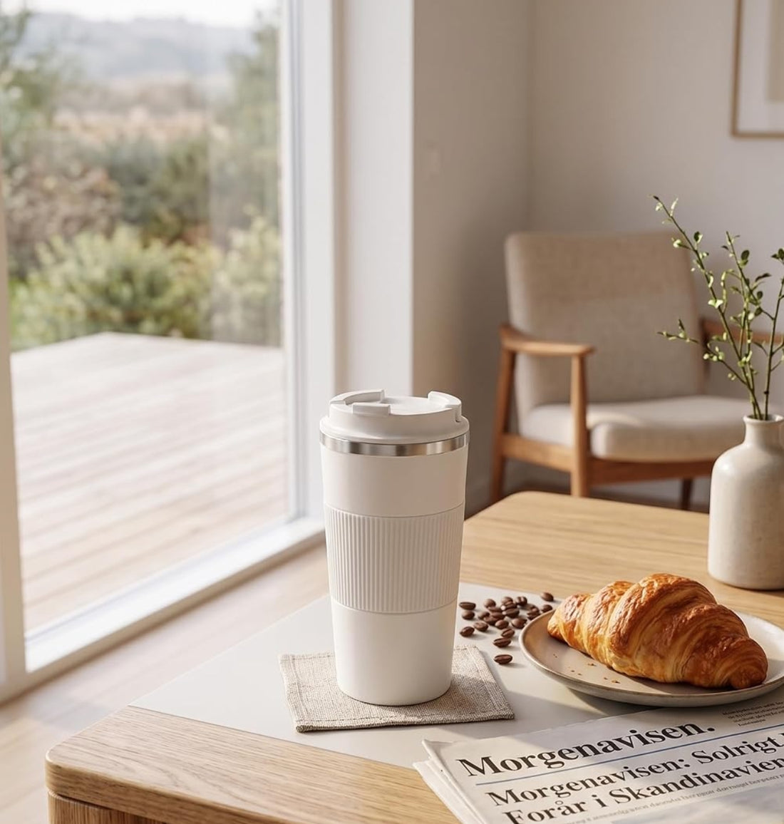 Travel Mug - Black/White