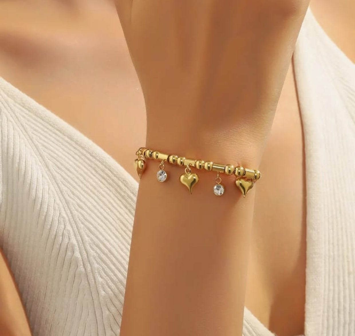 Small Heart Diamond Bracelet