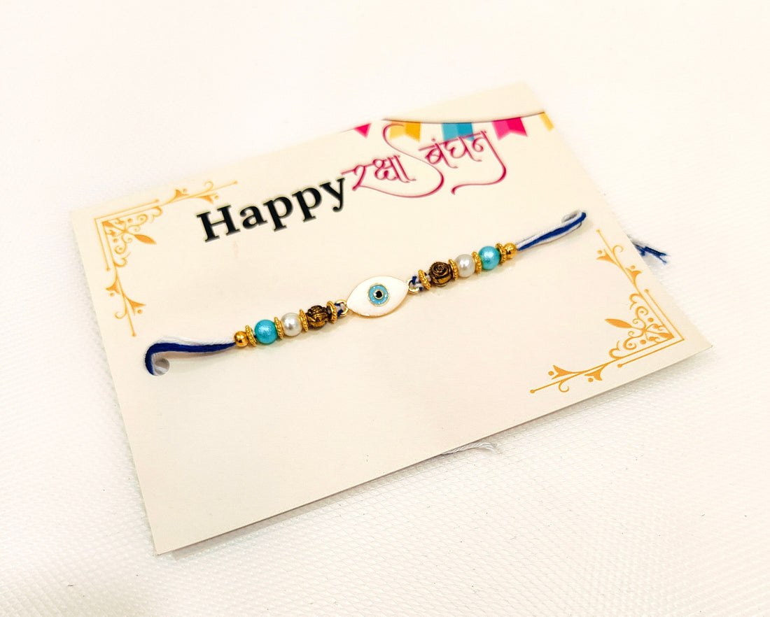 Evil Eye Rakhi Blue/White