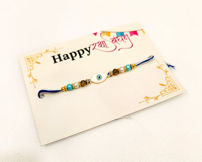 Evil Eye Rakhi Blue/White