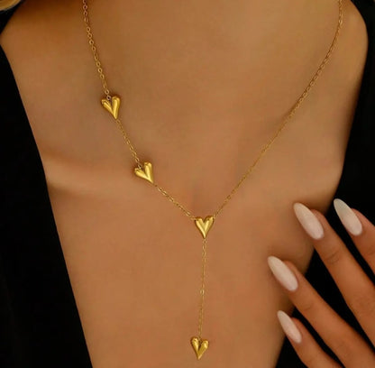 Four Hearts Long Neckchain