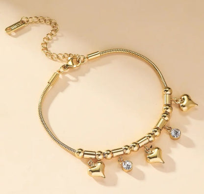 Small Heart Diamond Bracelet