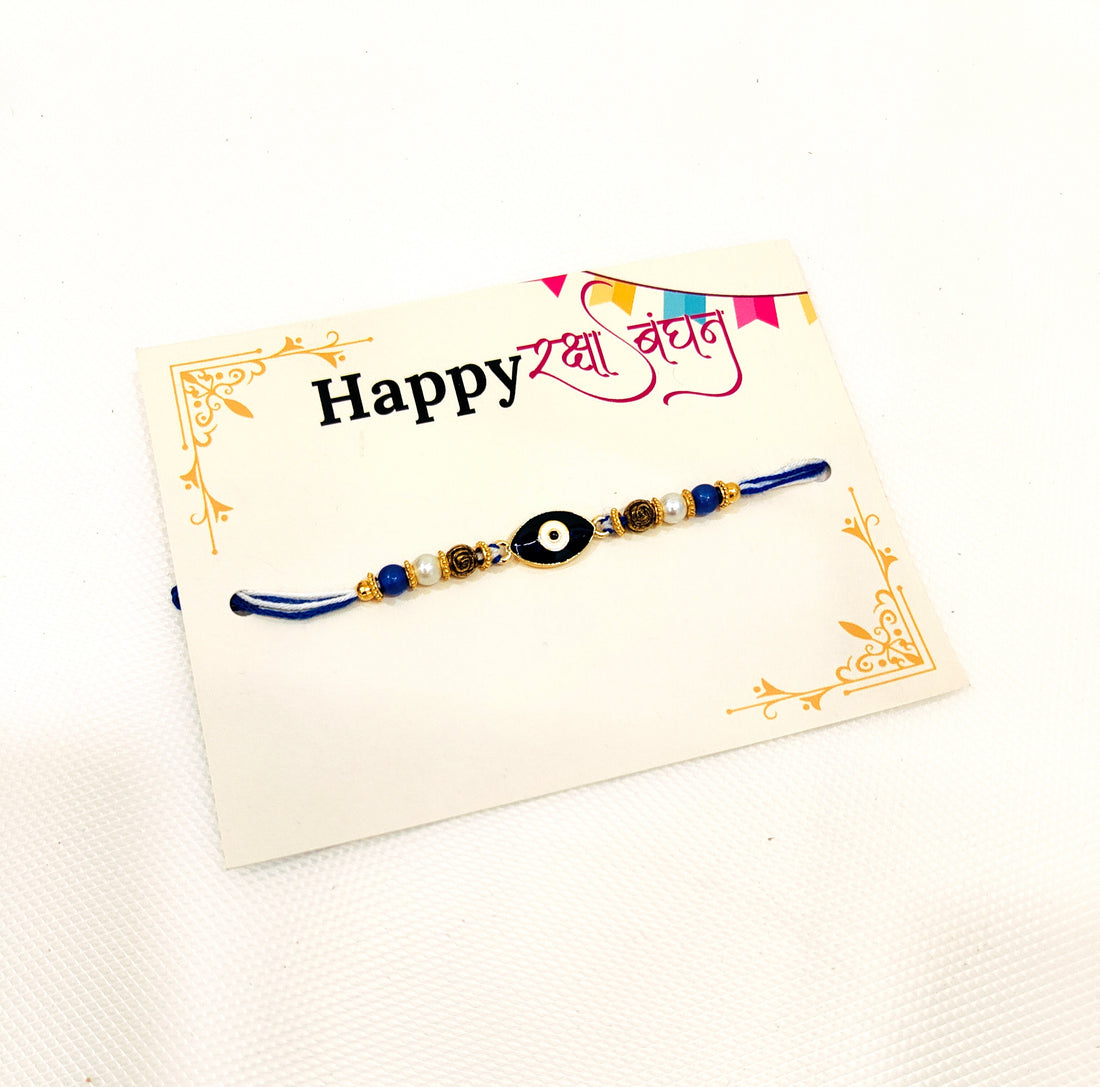 Evil Eye Rakhi Blue/White