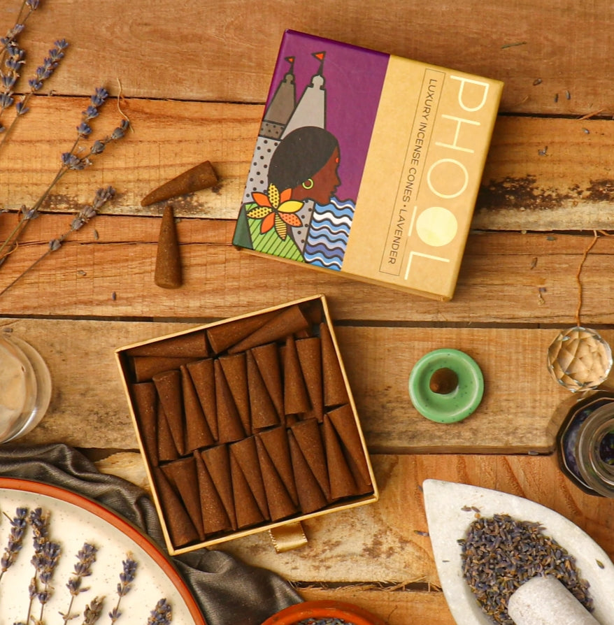 Phool incense cones Lavender/Tuberose