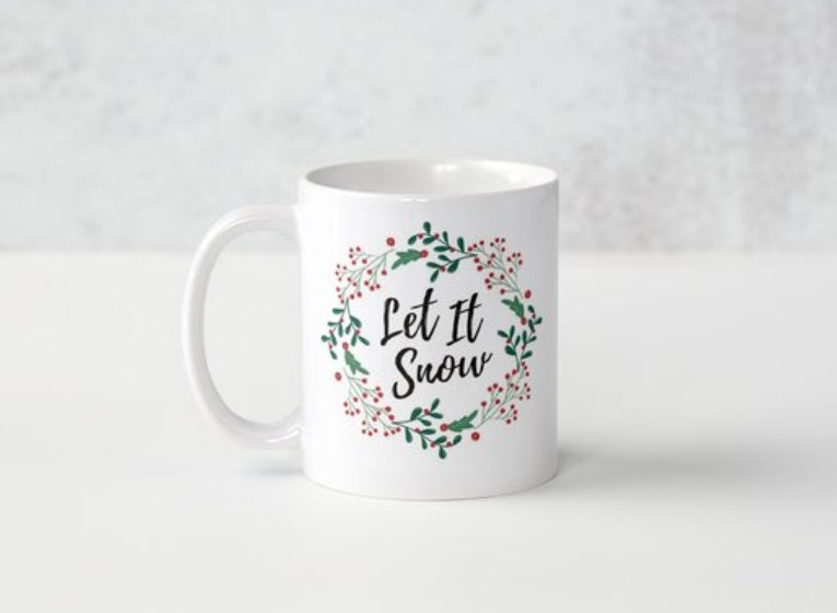 Mug - Let it snow (customise with name, please mention in the notes)