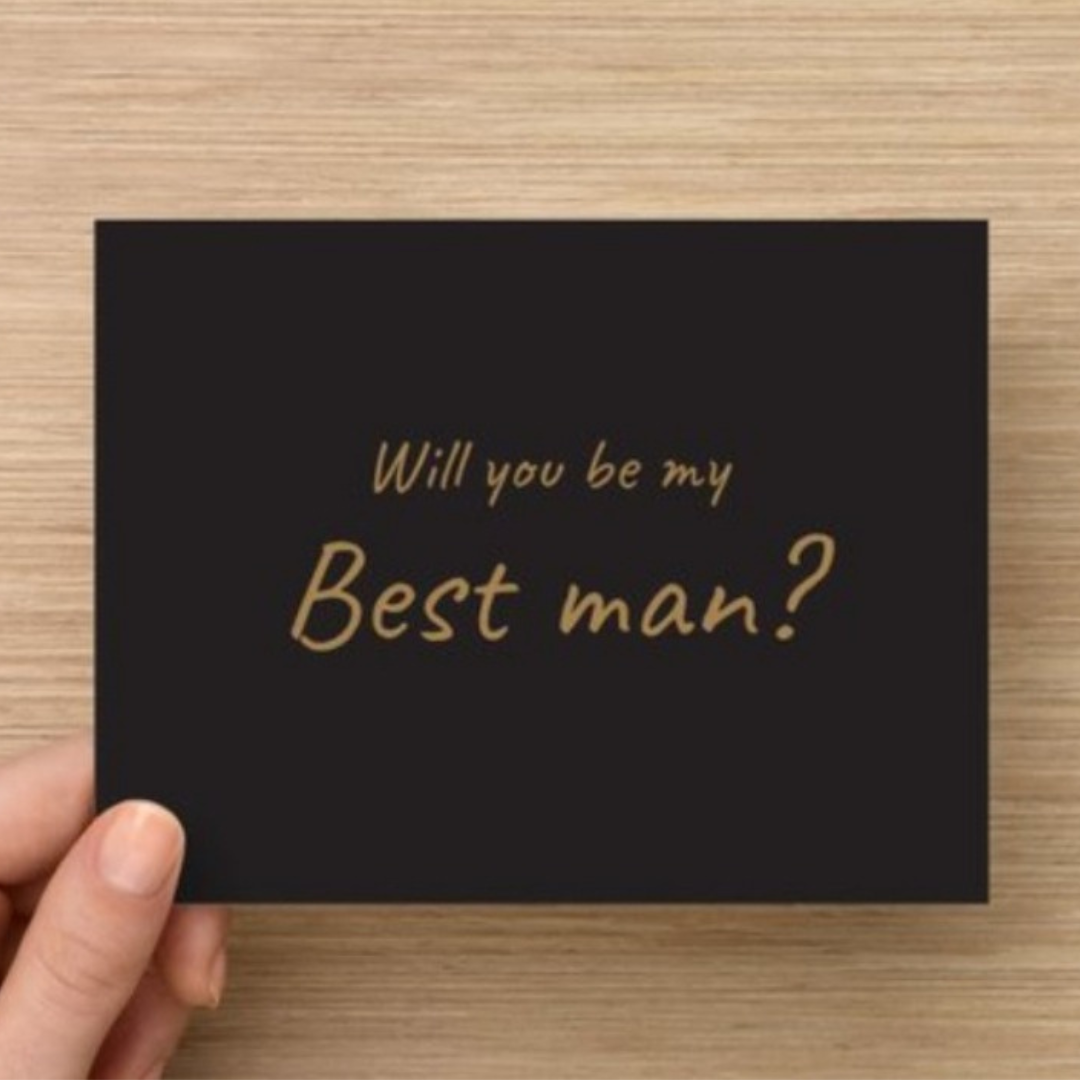 Will you be my best man?